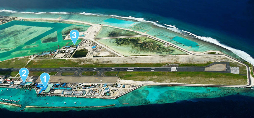 Терминалы аэропорта на Мальдивы расположение