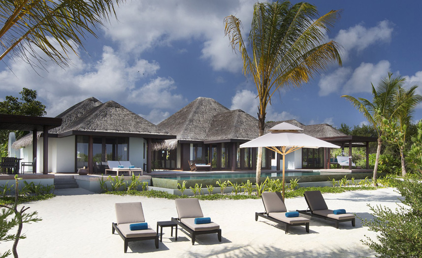 Отель Anantara Kihavah Villas. 3-Bedroom Beach Pool Residence.