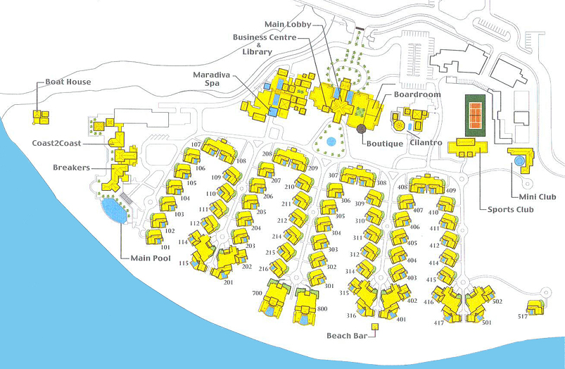 План отеля Maradiva Villas Resort & Spa