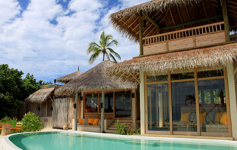 Отель Six Senses Laamu. 2-Bedroom Lagoon Beach Villa with Pool. Внешний вид виллы.