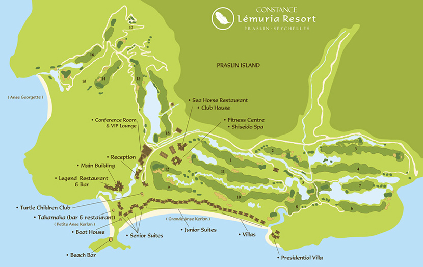 Constance Lemuria Resort, отель, план отеля, map,
