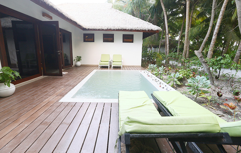 Отель Kihaad Maldives. Вилла Garden Villa With Pool.