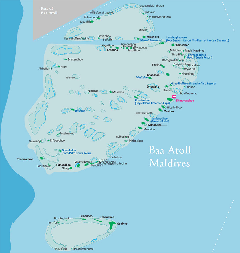 Карта Баа атолла