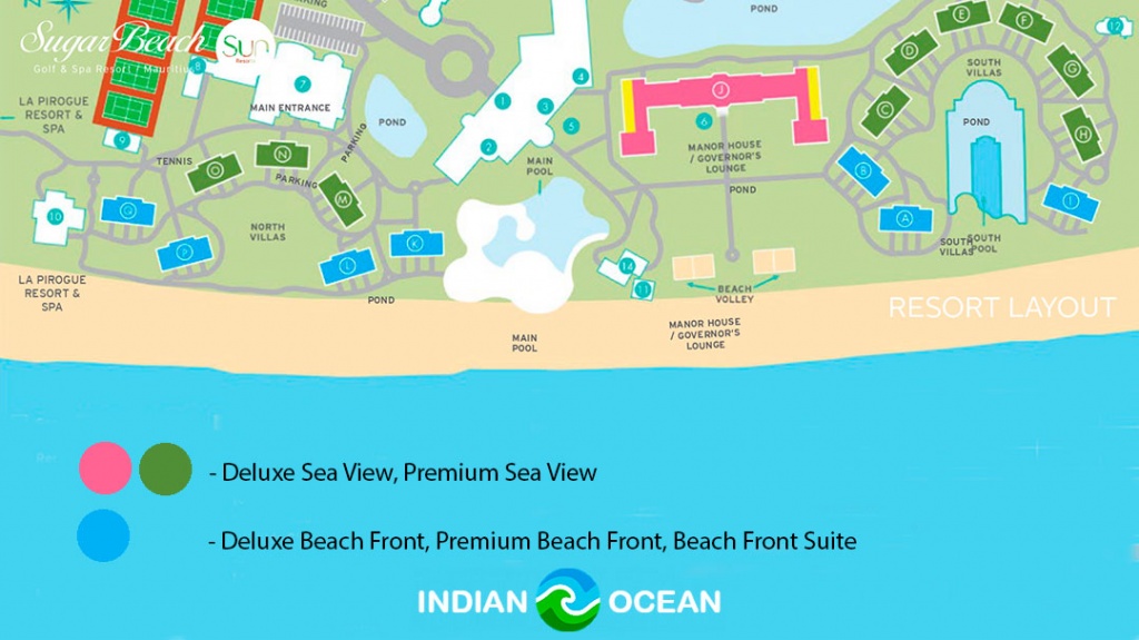 План отеля Sugar Beach Resort