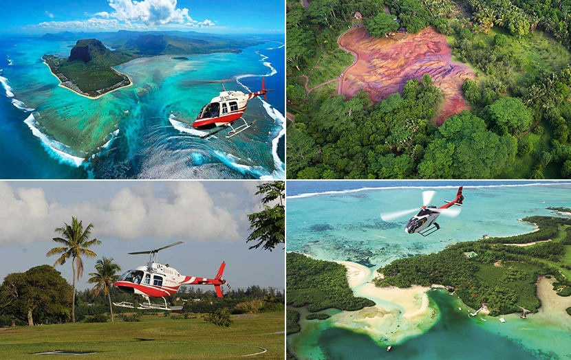 Полеты над островом на вертолете Маврикий
