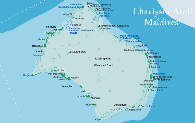Карта Лавиани атолла