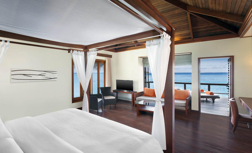 Отель Sheraton Maldives Full Moon Resort & Spa. Water Villa. 