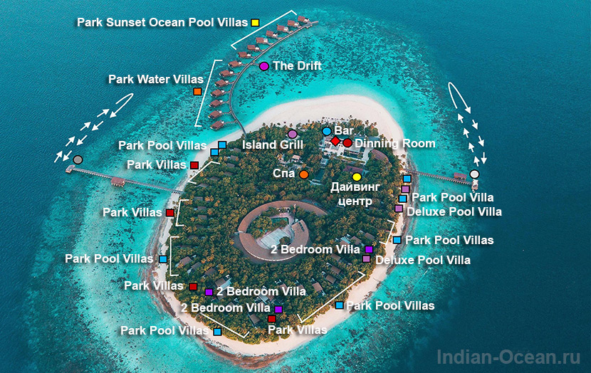 Park Hyatt Maldives Hadahaa отель план map