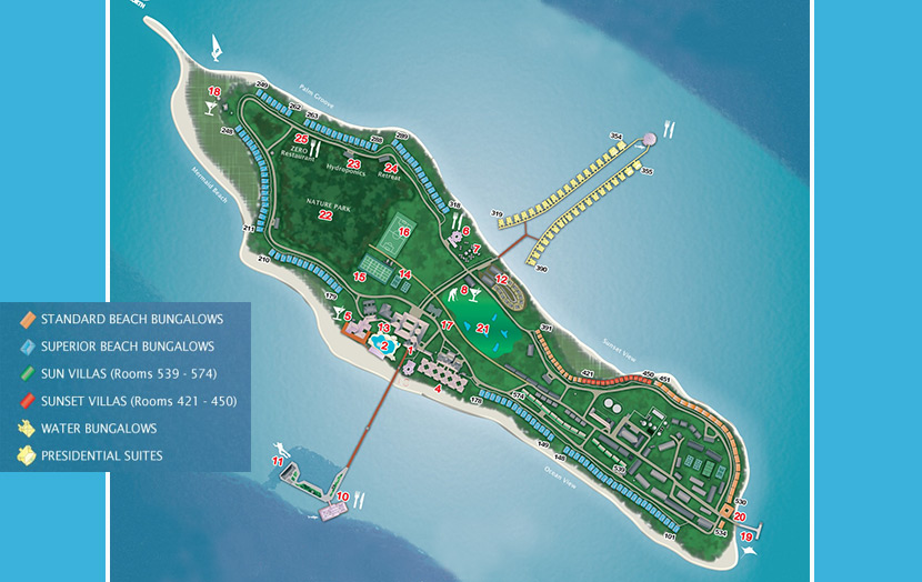 план отеля Sun Island Resort Spa