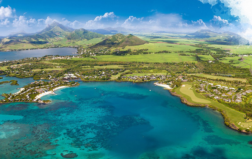 Вид на Маврикий с высоты птичьего полета