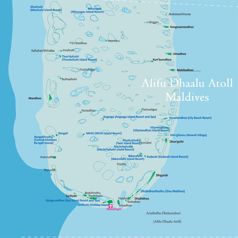 Карта южного Ари Атолла