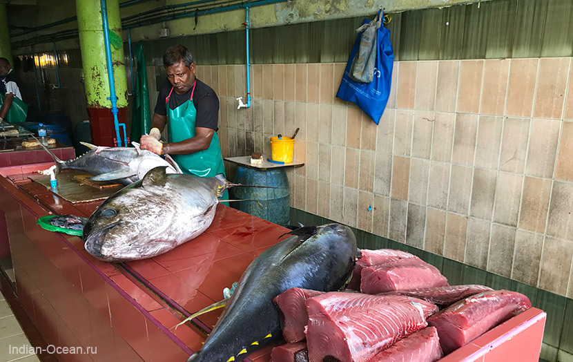 Экскурсия на Мале, рыбный рынок Мальдивы 