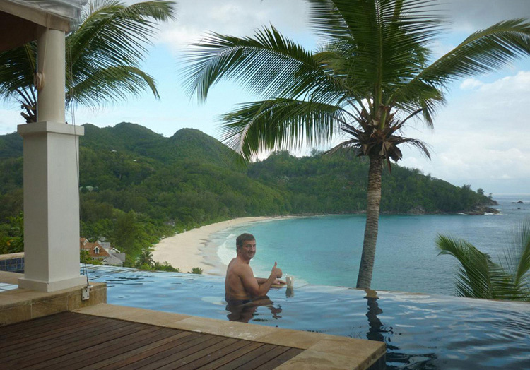 Свадьба на Сейшелах. Lemuria Resort & Banyan Tree. Ноябрь 2010. Бассейн на вилле Banyan Tree.